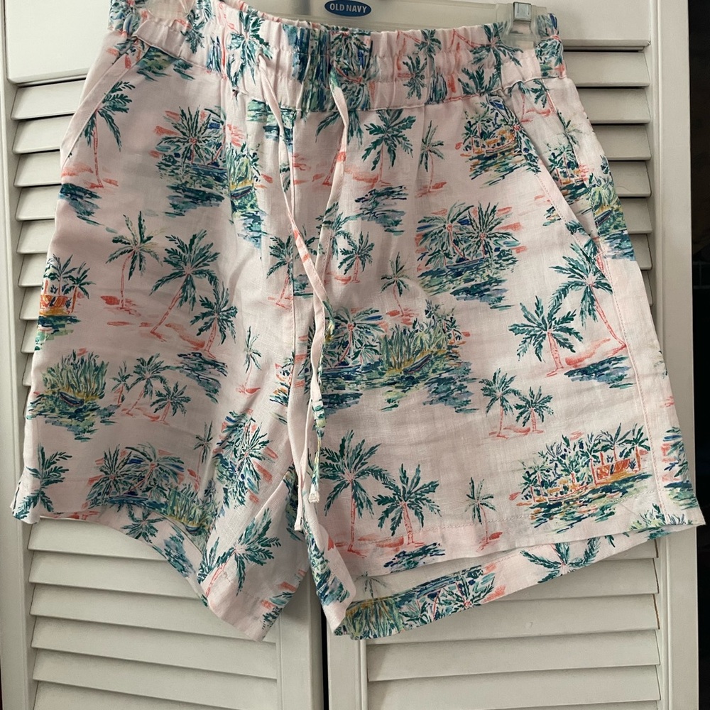 Tommy Bahama Tropical Print Linen Shorts